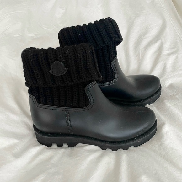 Moncler Shoes - Moncler Ginette Knit Rain Boots